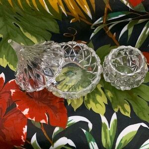 Tiffany & Co. Crystal candle holder 3 inches in size.